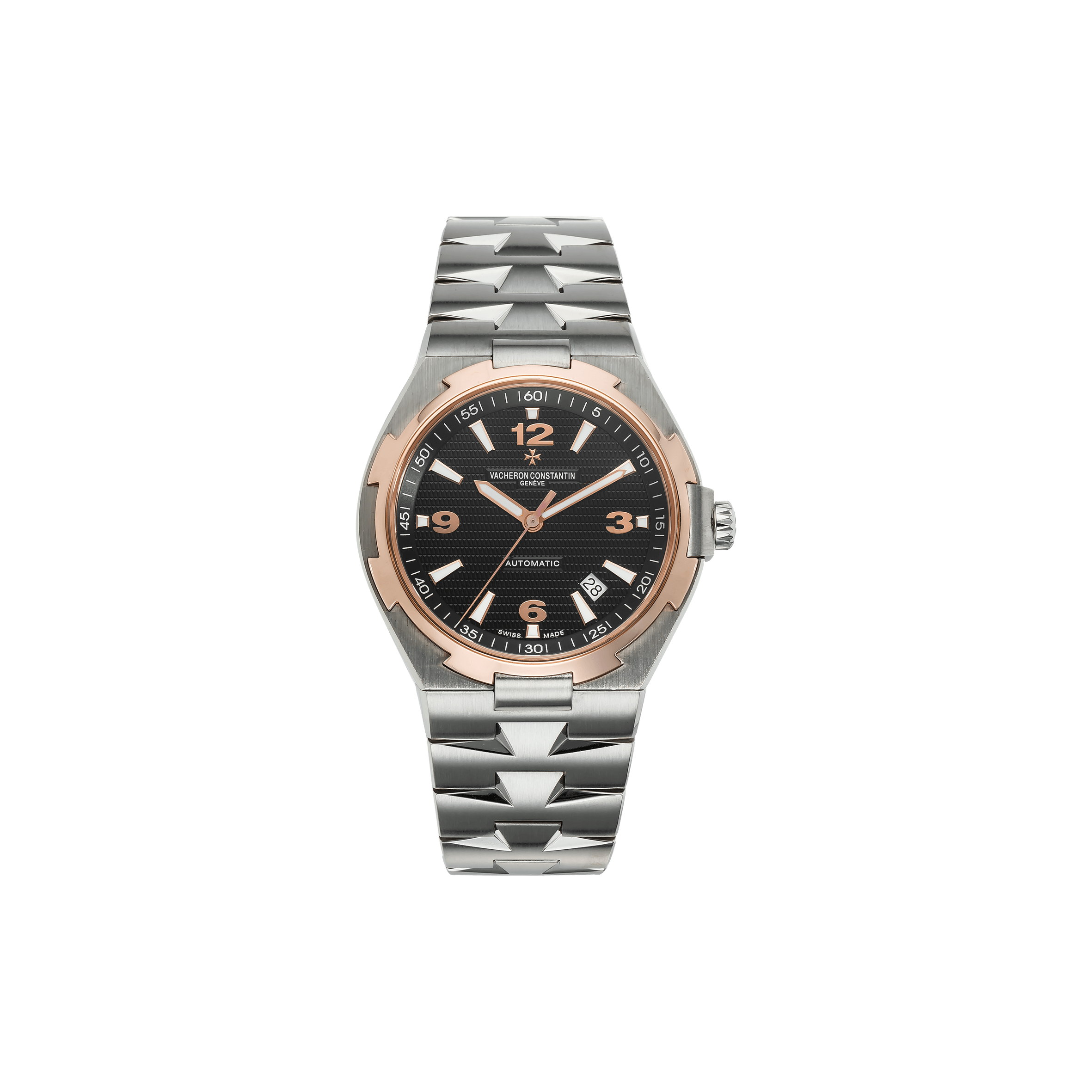 vacheron co*sta*t*n rose gold and stainless steel auT0matic watch 47040/b01m